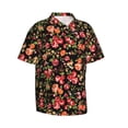 thumbnail image 2 of Hawaiian Shirt For Men, Colorful Rose Flowers Mens Button Down Short Sleeve Shirt, Summer Beach Shirts For Men, 2 of 2