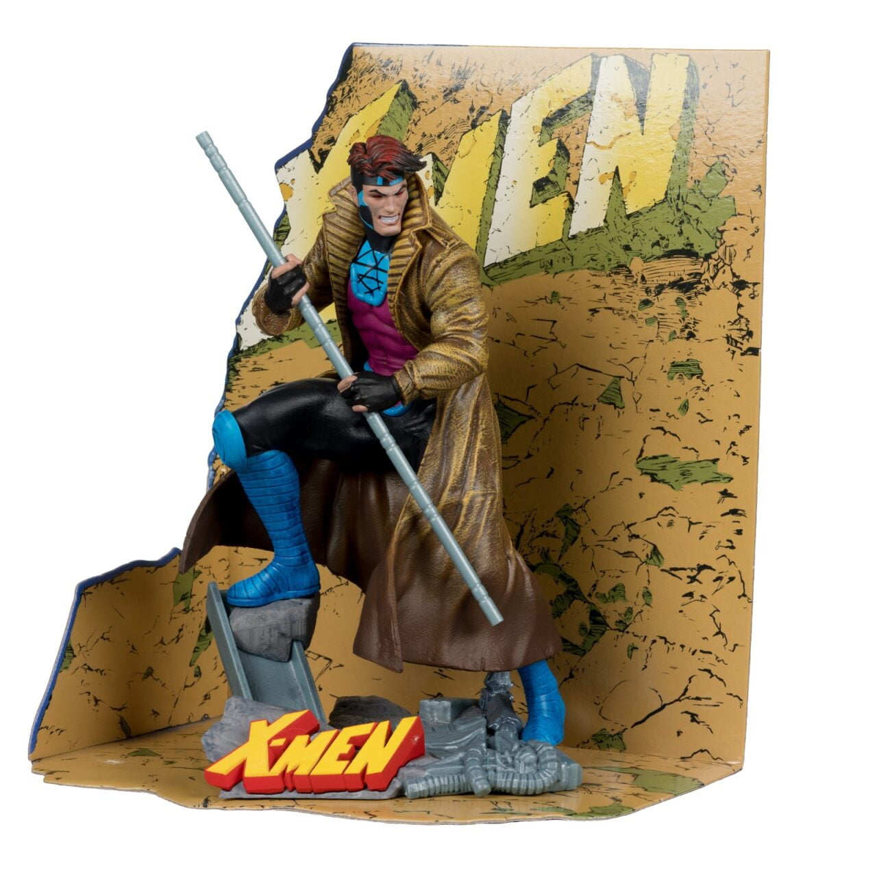 Gambit 1:10th Scale Collectible with Scene (Marvel: X-MEN #1) - McFarlane Toys