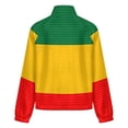 thumbnail image 6 of Jackets for Women Winter Coat Jackets Flannel Stand Collar Jacket(Ethiopian Flag,Size:S-4XL), 6 of 7