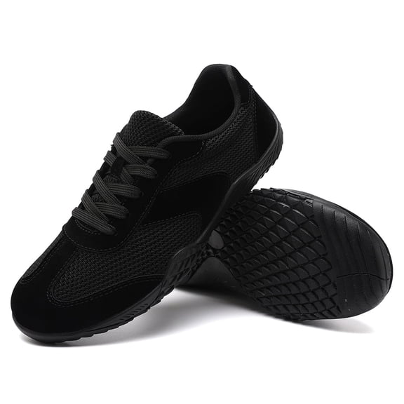 EKRBXA Mesh Lace-Up Barefoot Sneakers, Lightweight Breathable Minimalist Shoes, Non-Slip Comfort Casual Athletic Shoes with Wide Toe Box & Gum Sole