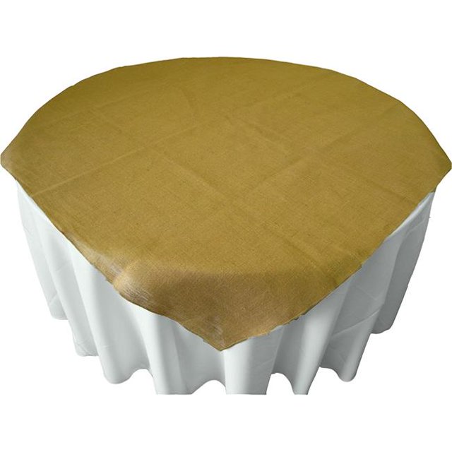 LA Linen TCBurlap58x58-Natural Square Burlap Tablecloth, Natural - 58 x 58 in.