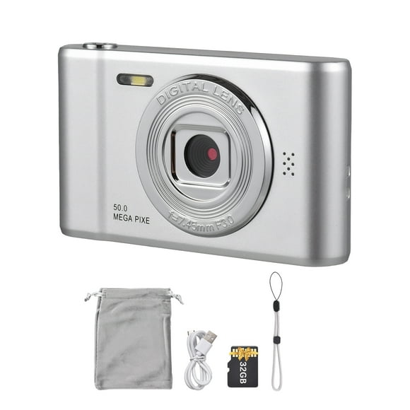 Digital Camera,Camera 50mp With Tf Lens 2.4 Inch Screen Birthday Festival Camera Video Dual Lens Screen 8x 50mp Dual 2.4 Inch Battery With Tf Birthday Built-in Battery With Kids Inch Video 1080p Dual