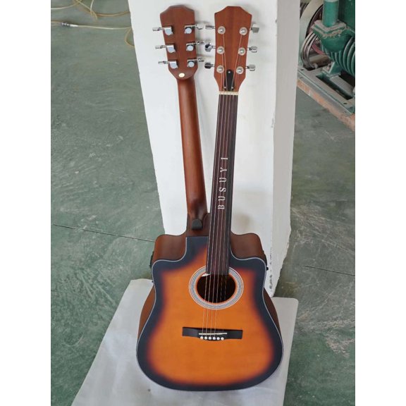 6 Strings Fretless Acoustic /6 Strings Acoustic Double Neck, Double Sided Busuyi Guitar 2021 NPT