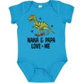 thumbnail image 3 of Inktastic Nana and Papa Love Me Dinosaur Grandson Boys Baby Bodysuit, 3 of 5