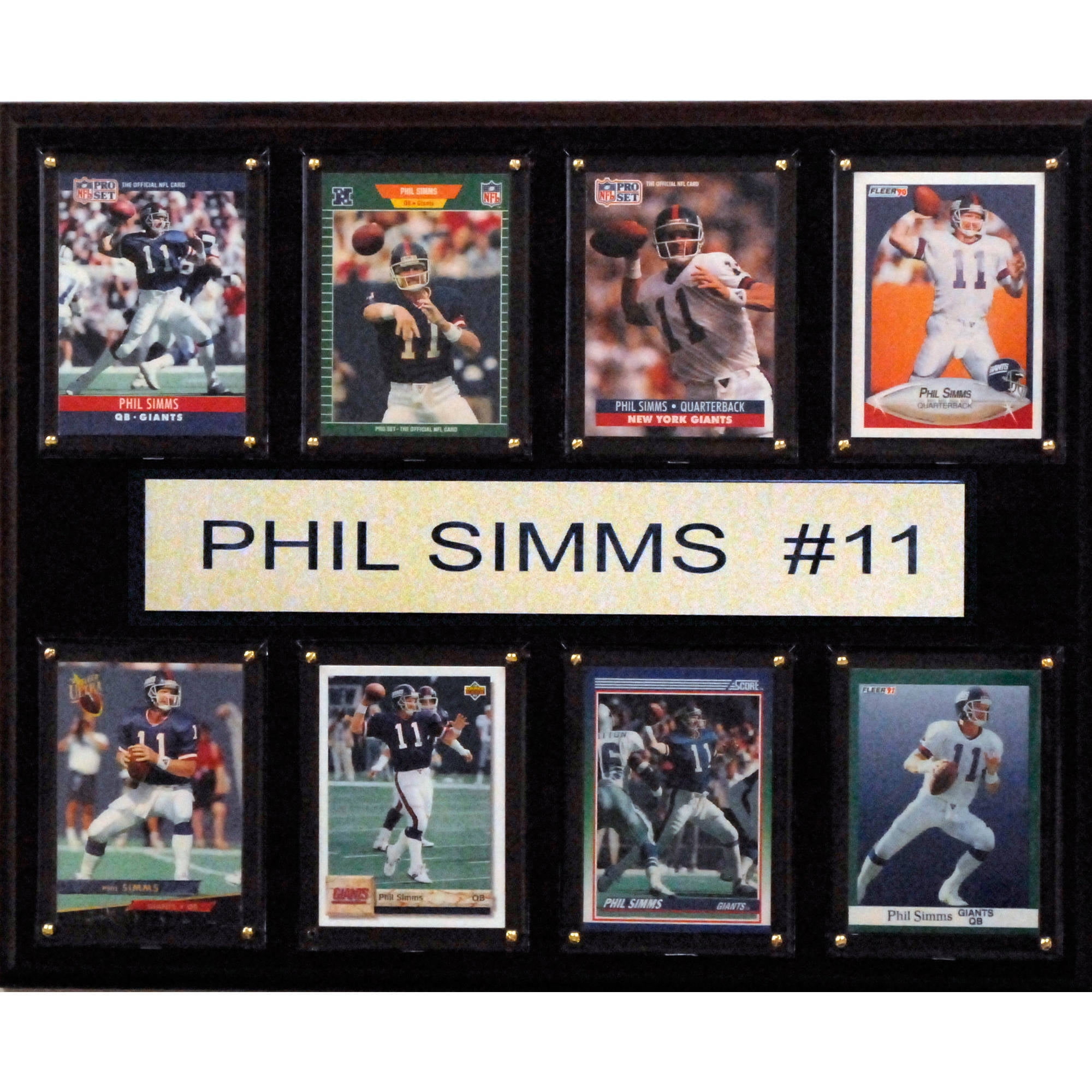 Phil Simms engraved nameplate 