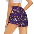 thumbnail image 3 of Xecao's Mardi Gras and Donuts for a double-layer running short for women, perfect for gym, tennis, and more, featuring a convenient pocket., 3 of 9