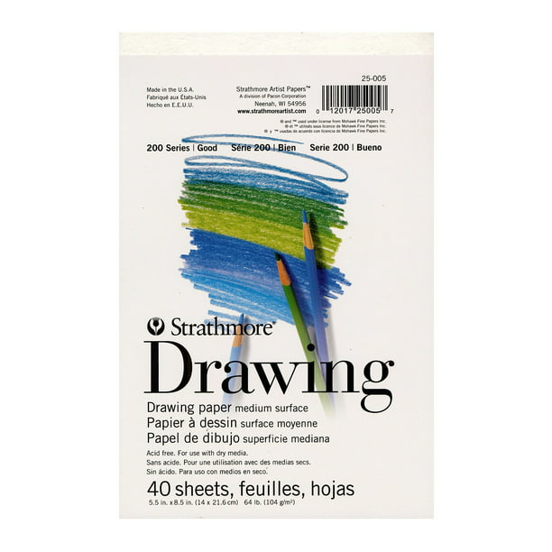 Student Art Drawing Paper Pad 8.5 in. x 5.5 in. (pack of 9) - Walmart ...