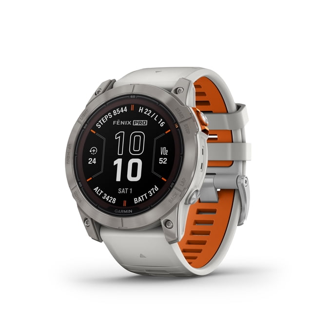 fenix 7X Pro Sapph Sol Ti w/Gray/Orange Band Garmin fenix 7X Pro