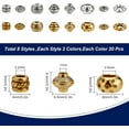 thumbnail image 2 of 1 Box 320Pcs Tibetan Style Alloy Beads Loose Metal Beads European Rondelle Beads Silver Gold Tone Bead Spacer for Jewelry Making Round Beads Bulk Necklace Bracelets Beading Supplies Adult Colorful, 2 of 7