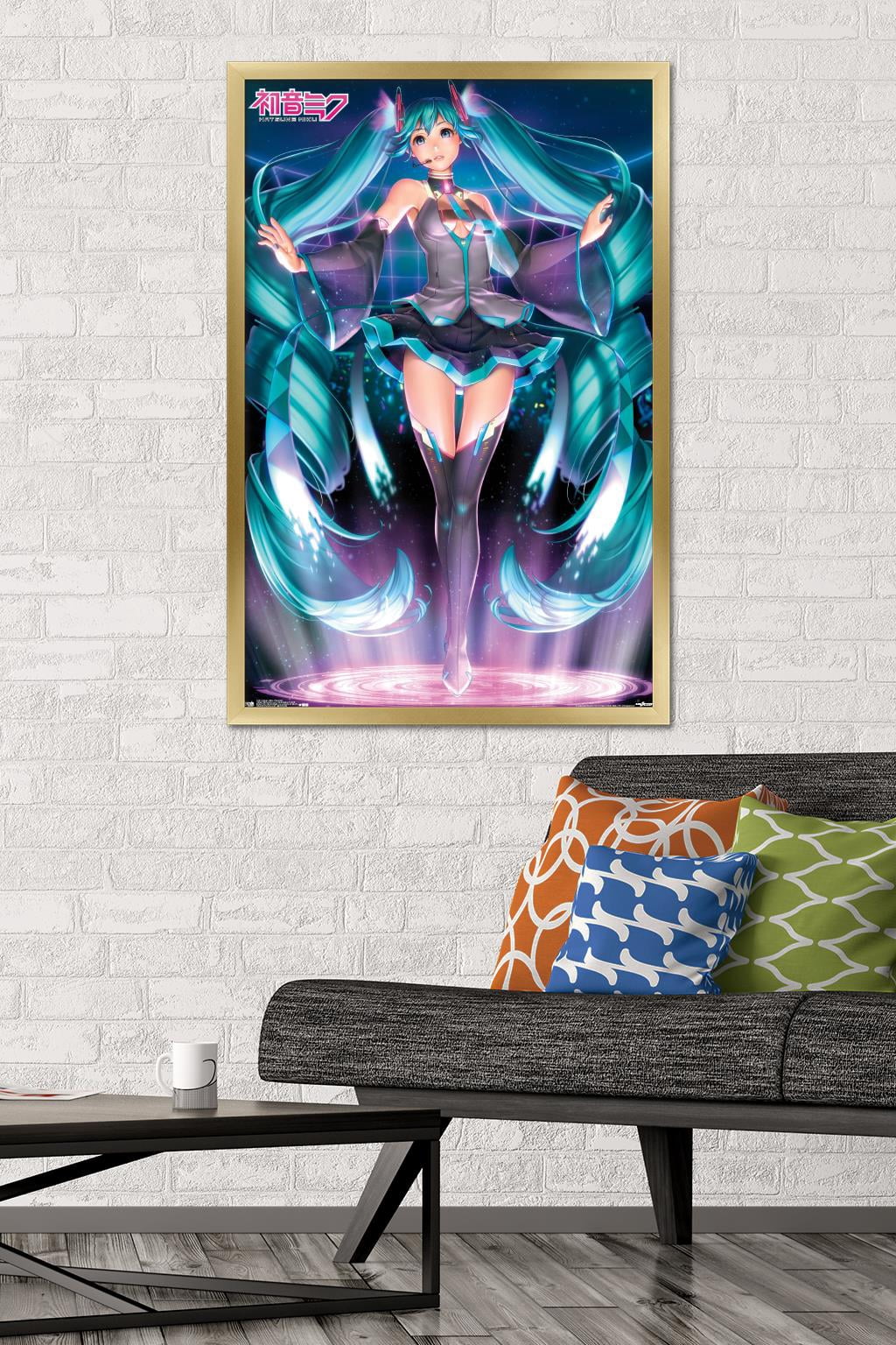 Hatsune Miku - Projection Wall Poster, 22.375" x 34", Framed