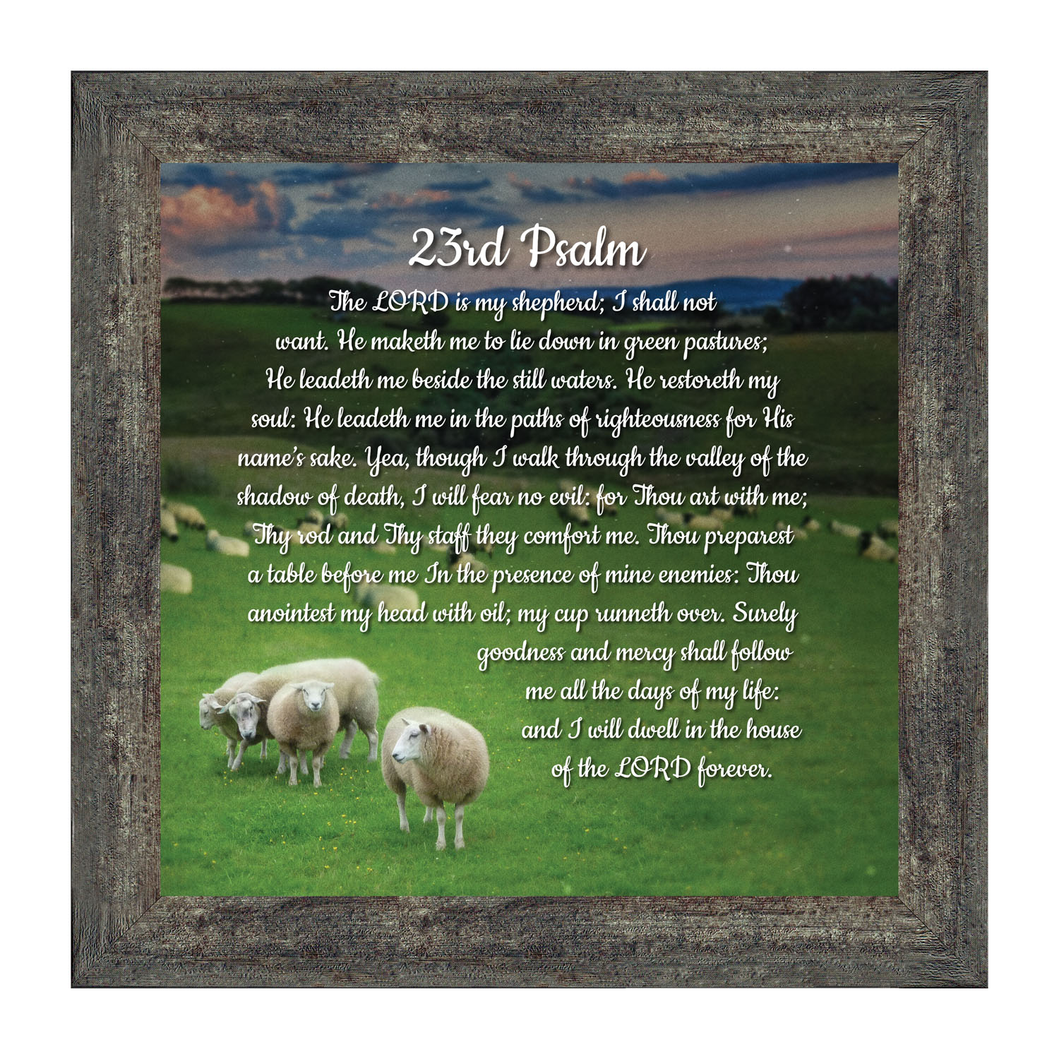 23rd Psalm Framed Bible Verse From Psalms Comfort And Encouragement 