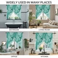 thumbnail image 7 of Turquoise Marble Kitchen Window Curtains, Swag Curtains Valance for Bedroom Living Room Bathroom, Nature Marble Stone Ripple Modern Art Rod Pocket Window Curtain Block Drapes 2 Panels 36"x36", 7 of 7