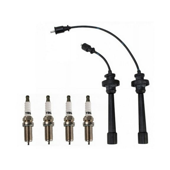 Spark Plug Wire Set with Spark Plugs - Compatible with 2002 - 2007 Mitsubishi Lancer 2.0L 4-Cylinder Naturally Aspirated 2003 2004 2005 2006