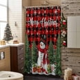 thumbnail image 3 of Snowman Merry Christmas Bathroom Shower Curtain Red Plaid Winter Socks Xmas Tree Waterproof Washable Shower Curtains for Bathtub Bath Decor with Grommets and Hook 54 X 78 Inch, 3 of 8
