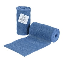 Love, Laugh, Craft Jute Burlap Roll Precut, Finished Edges, 6"W x 5-Yards, 740-23, Tranquil Blue