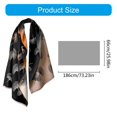 thumbnail image 3 of Elegant Leaf Print Warm Poncho Shawl Wrap for Women Soft Warm Stylish Oversized Scarf Wrap Tassels Purple, 3 of 4