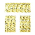 thumbnail image 2 of Floral Kitchen Curtains, 3 Pieces Semi Sheer Rod Pocket Kitchen Curtain Valance and Tiers for Small Windows Bathroom Living Room Cottage Farmhouse, 2 of 8