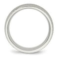 thumbnail image 5 of Auriga Fine Jewelry Stainless Steel Polished and Textured 8 mm Band for Women Size 9, 5 of 7
