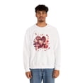 thumbnail image 4 of Unisex Floral Big Heart Sweatshirt, Love Floral Sweatshirt, Floral Heart Sweatshirt, 50/50 Cotton-Poly Valentine's Day Sweatshirt 09, 4 of 54