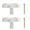 White, variant on Trailer Interior Hardware Accessories Window Vent Knob with 1Inch Shaft 2-1/4In Diameter Latches Knob Bolts Included