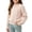 Pink, variant on Girls Striped Cardigan Jacket Crew Neck Long Sleeve Zip Up Sweatrer Jackets Soft Comfy Casual Cropped Knit Tops for Spring Fall 1-8 Years