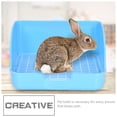 thumbnail image 2 of MasteelfCA Rabbit Litter Box Rectangular Hamster Toilet Bunny Litter Box Rabbit Training Potty, 2 of 8