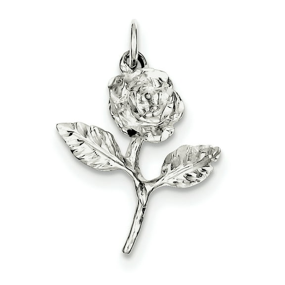 Sterling Silver Rose Pendant