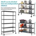 thumbnail image 5 of XF XINFENG 6 Tier Wire Shelving Unit 6000lbs Capacity Metal Storage Shelves with Wheels Height Adjustable Heavy Duty Steel Shelf for Kitchen Garage,48" W x 18" D x 72" H, Black, 5 of 9