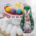 thumbnail image 5 of KUKIDSVO Easter Bunny Tin Box, Handheld Gift Case for Candy Cookie Snack Storage, Green, 5 of 6