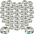 thumbnail image 4 of CHUANK 200pcs Rondelle Alloy Rhinestone Spacer Beads Charms for Jewelry Making, 4 of 4