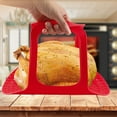 thumbnail image 6 of Wadada Silicone Turkey Lifter, Heat Resistant Non-Stick Poultry Lifter Turkey Roasting Sling Home Cooking Chicken Turkey Meat Lifter Mat Baking Pan Kitchen Tool, 23.2 x 12.4 in (Red), 6 of 6