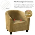 Willstar Tub Chair Covers for Armchairs Tub Sofa Slipcover Velvet Fabric Club Chair Slipcover