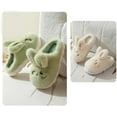 thumbnail image 6 of Women's Slippers Cute Rabbit Warm Plush Slippers Comfortable Indoor Anti slip Home Thick Sole Winter Soft Cotton Slippers, 6 of 15