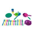Kids Play Dish Set, 27 Piece Tableware Dish Set with Dish Drainer by