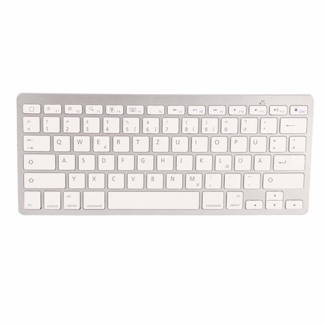 Clavier Sans Fil Portable Universel Slim Silent Sans Fil Bluetooth Clavier Allemand pour IOS pour Android pour Windows
