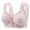 Pink, variant on Horkkom Front Closure Bras for Women Plus Size Button Snap Closing Wireless Bras Floral Print Wide Strap Bras 40/90BC, Gifts for Women