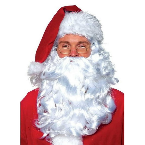Underwraps UDW-30446OS-C White Santa Wig and Beard Adult Costume Set | One Size