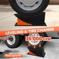 thumbnail image 7 of Tandem Trailer Tire Change Ramp, Tire Lifts Up to 6.3", Raised Tire Change Ramp for Trailers Campers, RV Leveling Blocks with Chocks, Carry Bag, Dual Axle Tandem Wheel Aid,1 Pack, 7 of 7