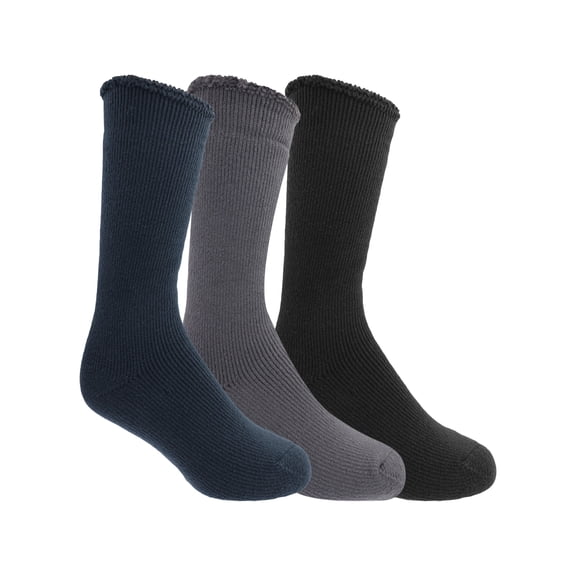 Dr. Scholl's Men's Crew Cozy Socks with Grippers, 3-Pack