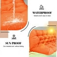 thumbnail image 4 of SDJPOI 2-3 Seater Porch Swing Replacement Cushion, Thicken 4" Waterproof Outdoor Bench Cushions with Backrest for Outdoor Furniture, 4 of 7