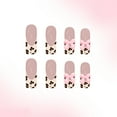 thumbnail image 2 of Square Press on Nails Bowknot Fake Nails on Nails in 12 Sizes,24 Pcs French Nails Tips for DIYS Nails Decorations, 2 of 8