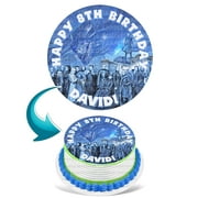 Angle View: Game of Thrones Season 8 Edible Cake Image Topper Personalized Birthday Party 8 Inches Round