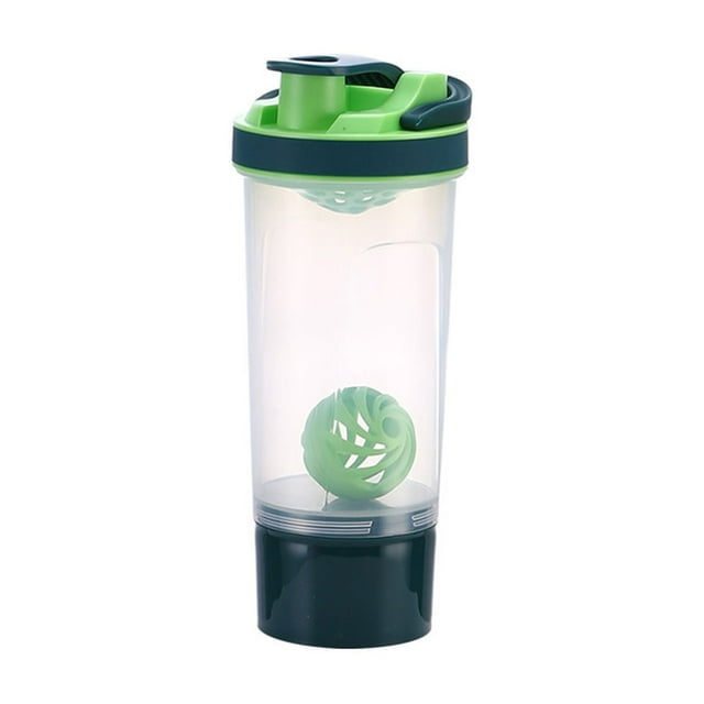 700ml Shaker Cup Portable Mixer Bottle with Detachable Storage Container Gym Water Bottle Leakproof Lid & Wire Ball Whisk