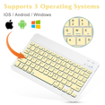 thumbnail image 3 of Ultra-Slim Bluetooth rechargeable Keyboard for MediaPad M6 8.4 and all Bluetooth Enabled iPads, iPhones, Android Tablets, Smartphones, Windows pc -Banana Yellow, 3 of 5