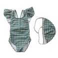 thumbnail image 1 of Baby Girl Swimsuit Cute One Piece Bathing Suit with Sun Protection Ruffles Swimwear (9M-6T), 1 of 3