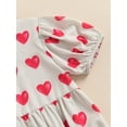 thumbnail image 6 of Qmyliery Baby Girls Summer Romper, Short Sleeve Heart Valentine’s Style Romper Gift, 6 of 9