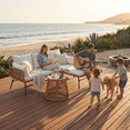 thumbnail image 6 of Bezseller 3 Piece Rattan Patio Set with L-Shaped Sofa & Coffee Table, Beige, 6 of 6