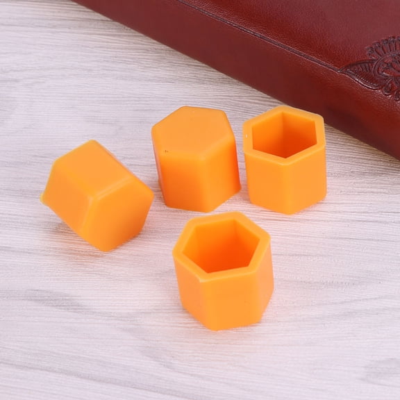 WRISTBIQUE Orange Silicone Bolt Protectors, Enhances Car Wheel Finish, Durable