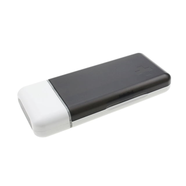 yeacher Pilulier Intelligent Portable avec 6 Compartiments, DEL 4 Couleurs et Rappels d'Alarme, Pile au Lithium Intégrée, Gris