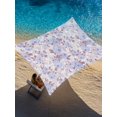 thumbnail image 2 of Sun Shade Sail 8'x10' Purple Floral Rectangle Sun Shade Sails Canopy Waterproof Camellias Flowers Outdoor Sunshades Sand UV Block Cover Shades Cloth for Patio Backyard Garden Deck Porch Lawn, 2 of 9